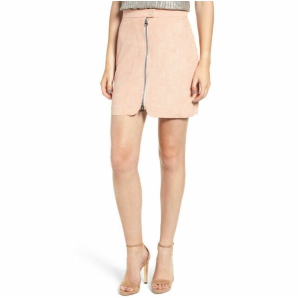 Bishop and Young > Suede A-Line Zip Up Mauve Skirt Small